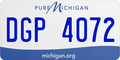MI license plate DGP4072