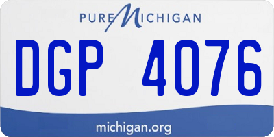 MI license plate DGP4076