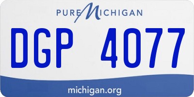 MI license plate DGP4077