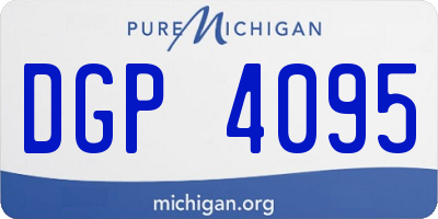 MI license plate DGP4095