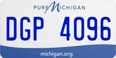 MI license plate DGP4096