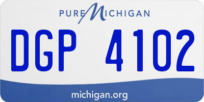 MI license plate DGP4102