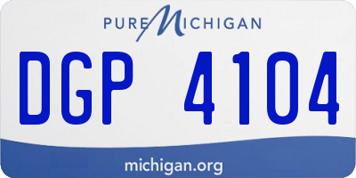 MI license plate DGP4104