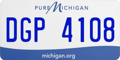 MI license plate DGP4108