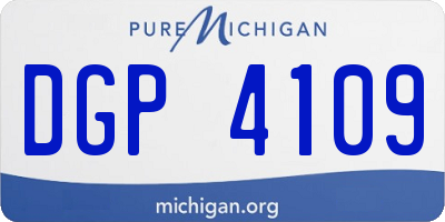MI license plate DGP4109