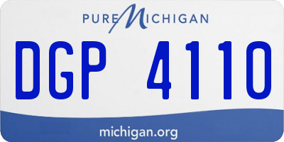 MI license plate DGP4110