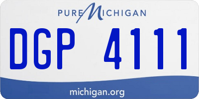 MI license plate DGP4111