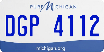 MI license plate DGP4112