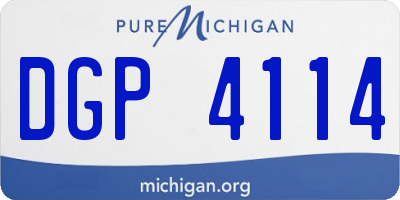 MI license plate DGP4114