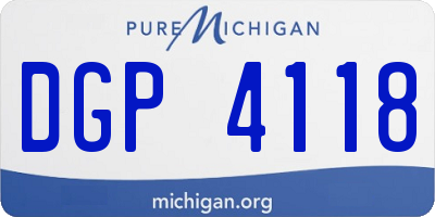 MI license plate DGP4118