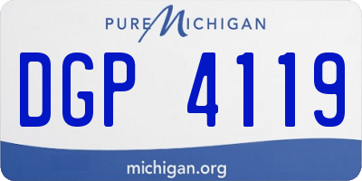 MI license plate DGP4119