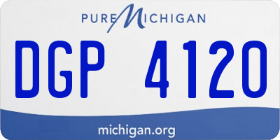 MI license plate DGP4120