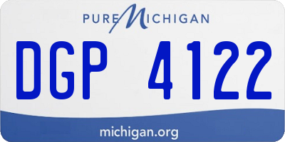 MI license plate DGP4122