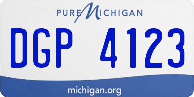 MI license plate DGP4123