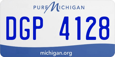 MI license plate DGP4128