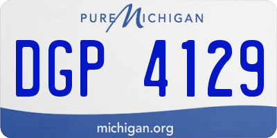 MI license plate DGP4129