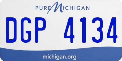 MI license plate DGP4134