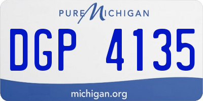 MI license plate DGP4135