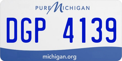 MI license plate DGP4139
