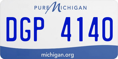 MI license plate DGP4140