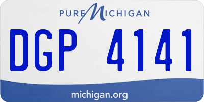 MI license plate DGP4141