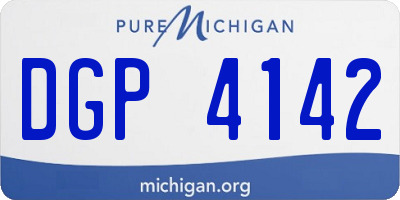 MI license plate DGP4142