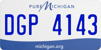 MI license plate DGP4143