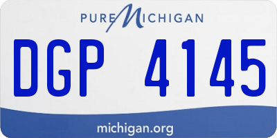 MI license plate DGP4145