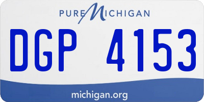 MI license plate DGP4153
