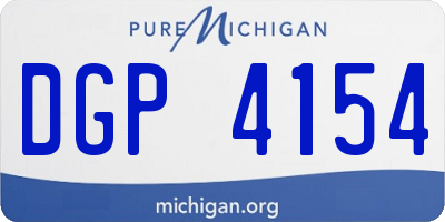 MI license plate DGP4154