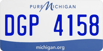 MI license plate DGP4158