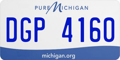 MI license plate DGP4160