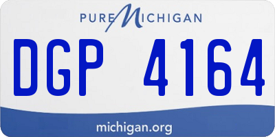 MI license plate DGP4164