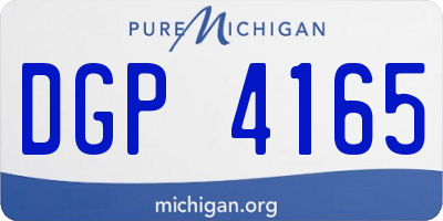 MI license plate DGP4165