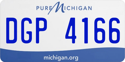 MI license plate DGP4166