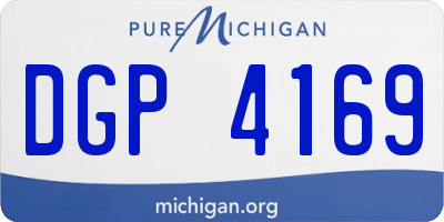 MI license plate DGP4169
