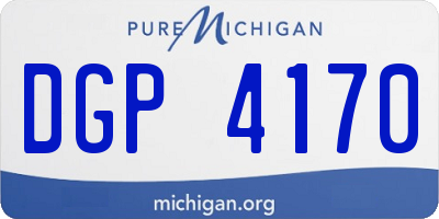 MI license plate DGP4170