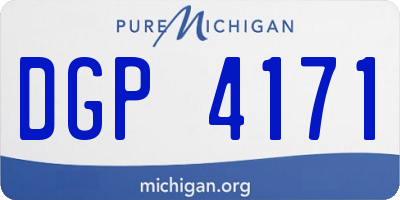 MI license plate DGP4171
