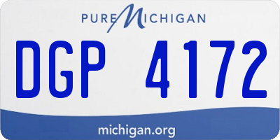 MI license plate DGP4172