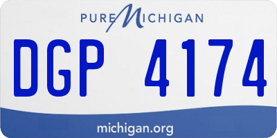MI license plate DGP4174