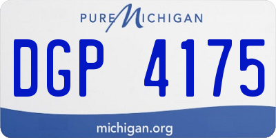 MI license plate DGP4175