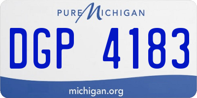MI license plate DGP4183