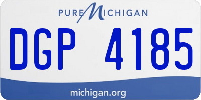 MI license plate DGP4185