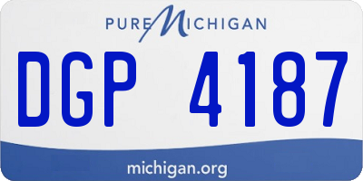 MI license plate DGP4187