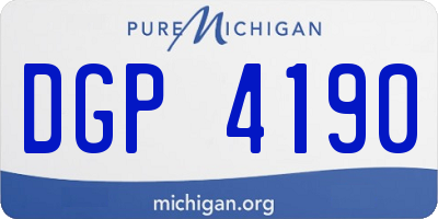 MI license plate DGP4190