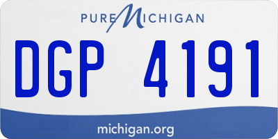 MI license plate DGP4191