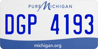 MI license plate DGP4193