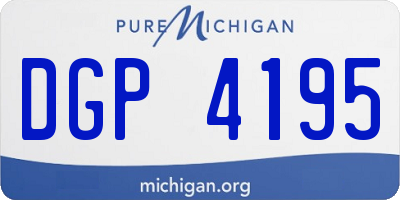 MI license plate DGP4195