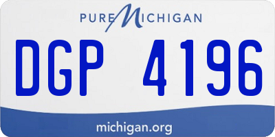 MI license plate DGP4196