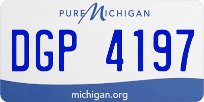 MI license plate DGP4197